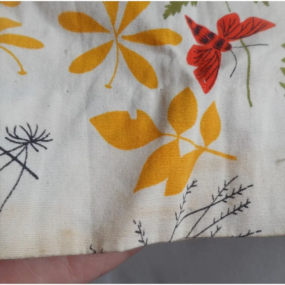 Vintage Circle Skirt Sz S Handmade Floral dragonflies Ants button front Estate - Picture 6 of 9